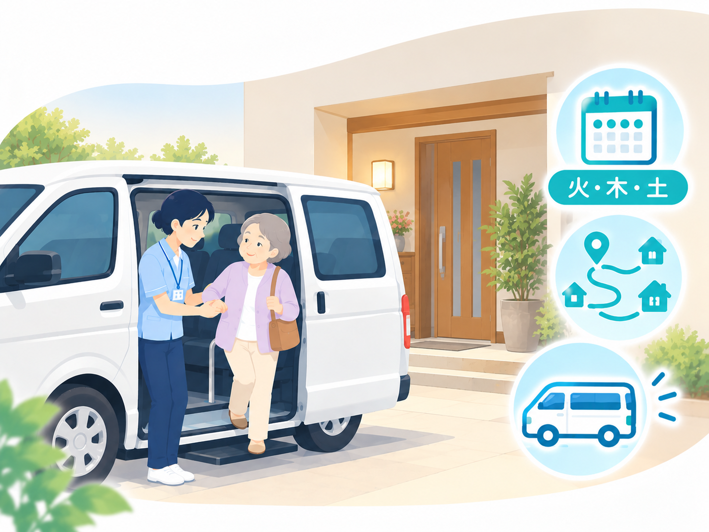 送迎サービスで安心 患者様の負担を軽減